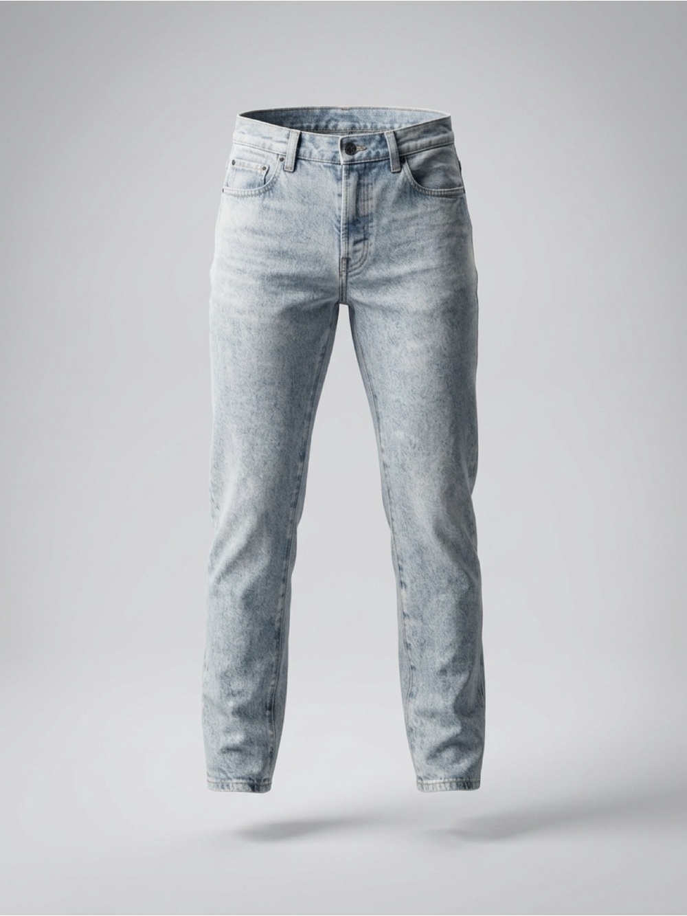 Saint Laurent Low-rise Straight Light Blue Jeans